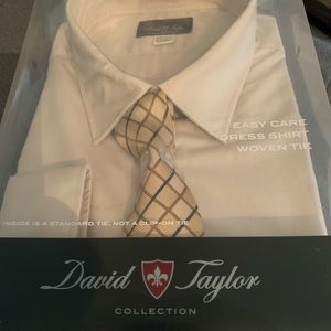 David Taylor dress shirt with matching tie